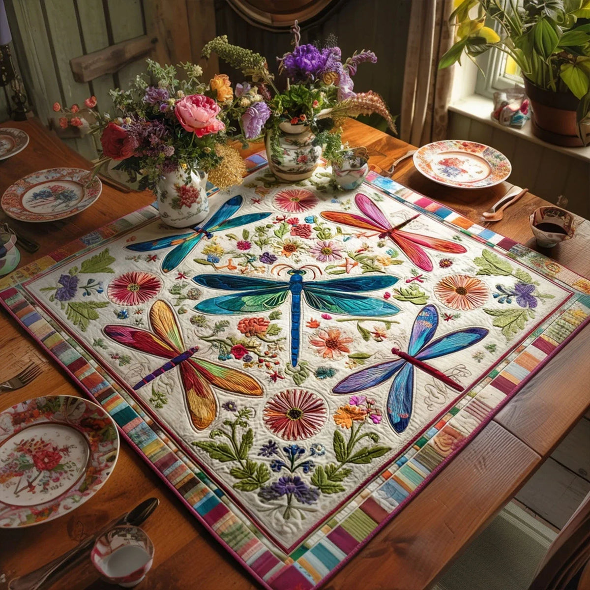 Serenity Soar Quilted Table Topper
