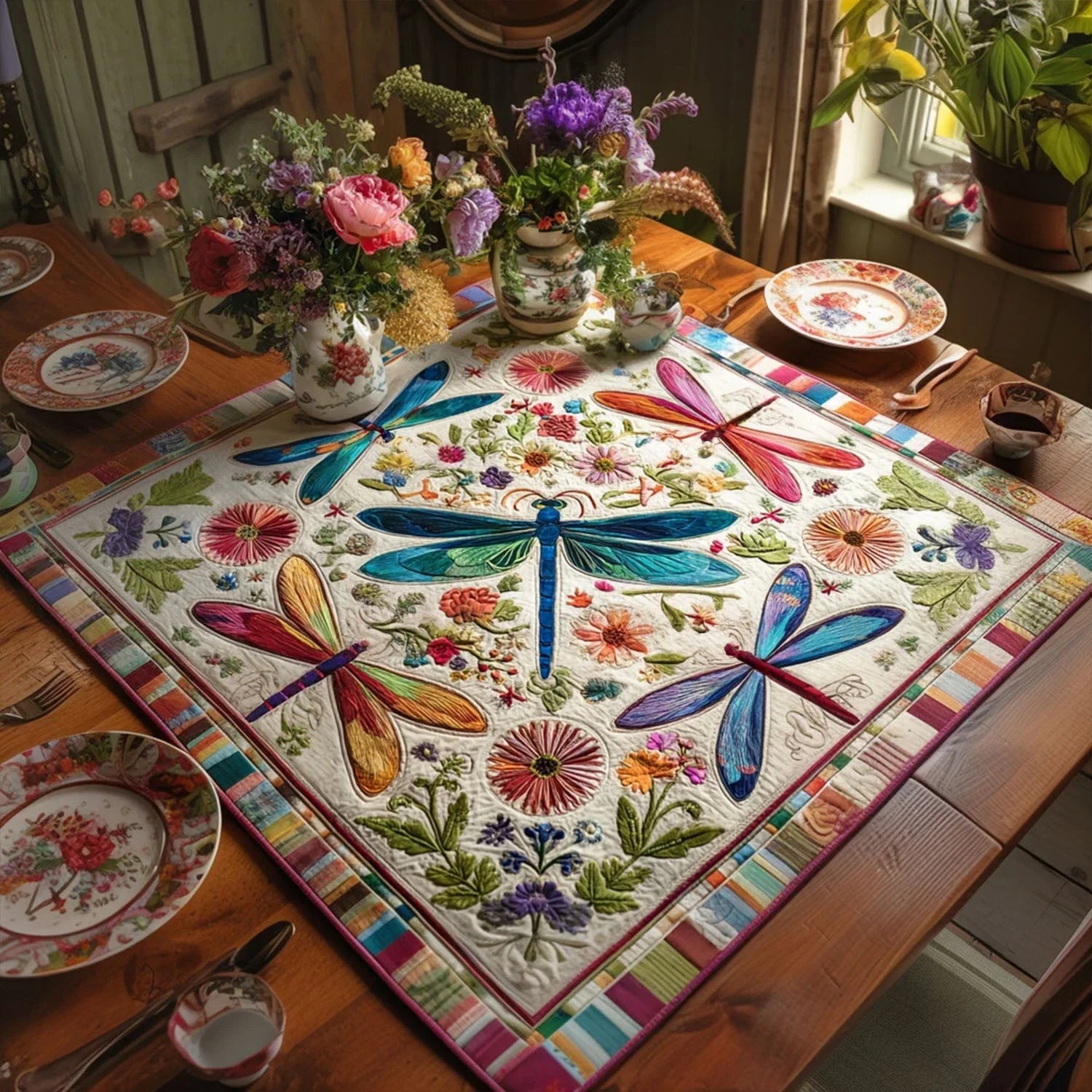 Serenity Soar Quilted Table Topper