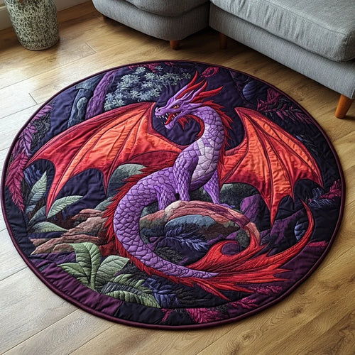 Serpent Circle Quilted Round Mat