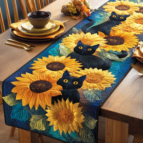 Shadow Paws Whisper Quilted Table Runner