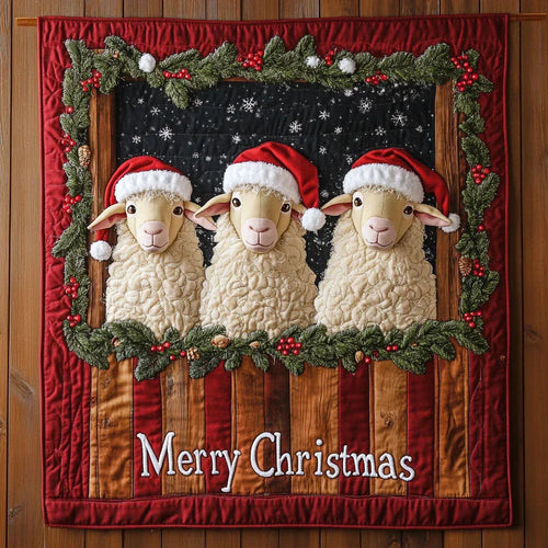 Sheep Christmas Quilt Blanket