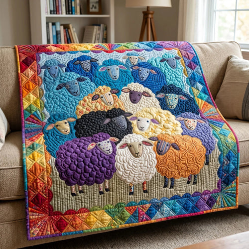 Sheep Dreams Quilt Blanket - Quilted Blanket by Wild and Way