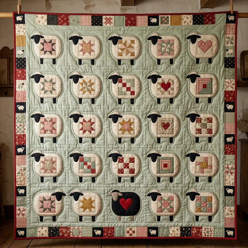 Sheep Patchwork Quilt Blanket