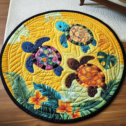 Shelled Charm Quilted Round Mat