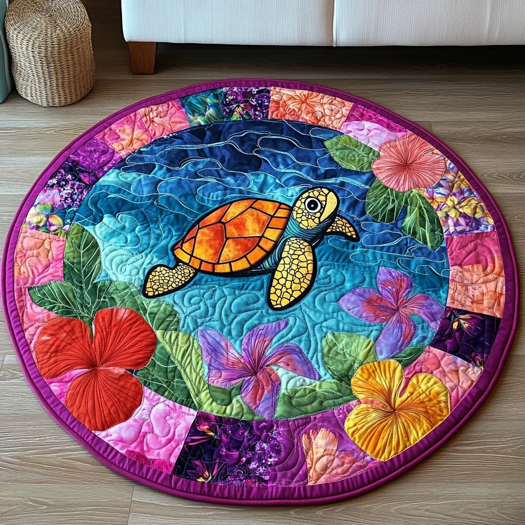 Shelled Delight Quilted Round Mat