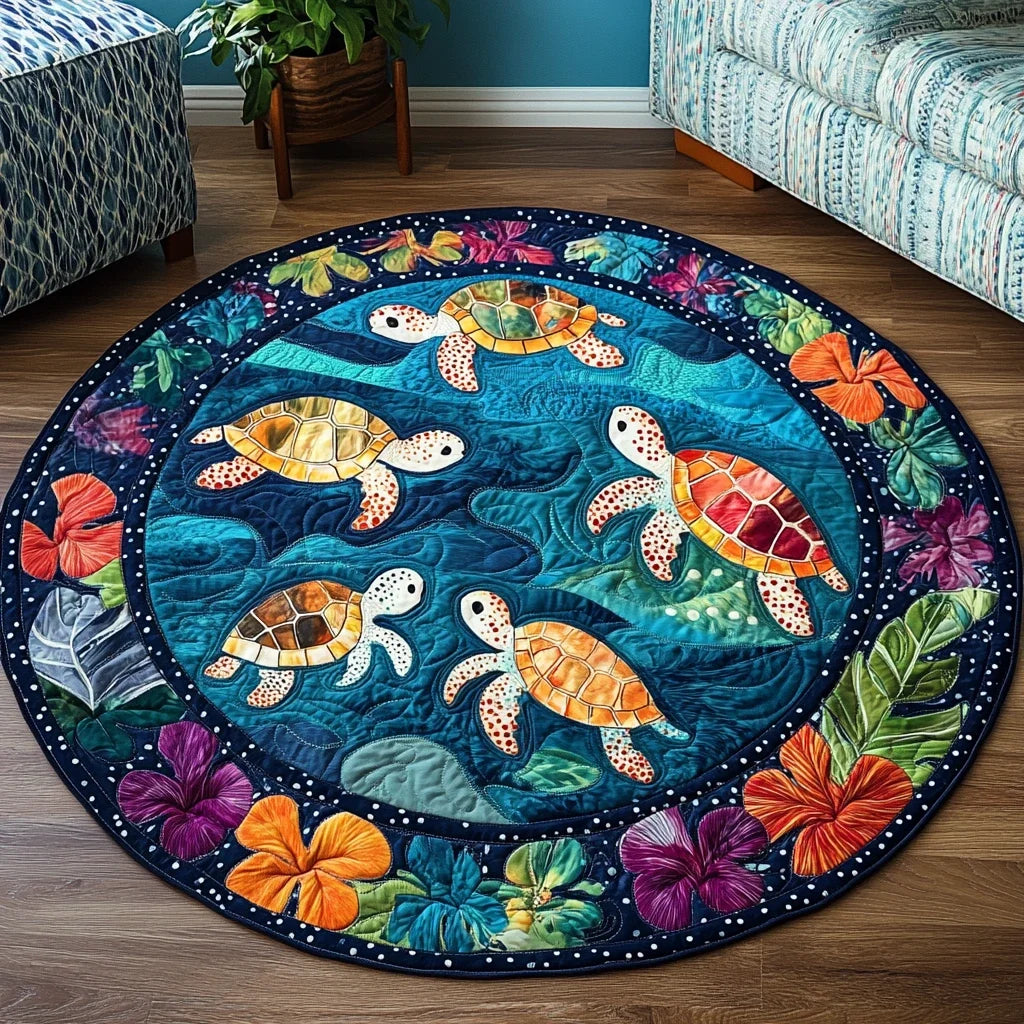 Shelled Wonder Quilted Round Mat
