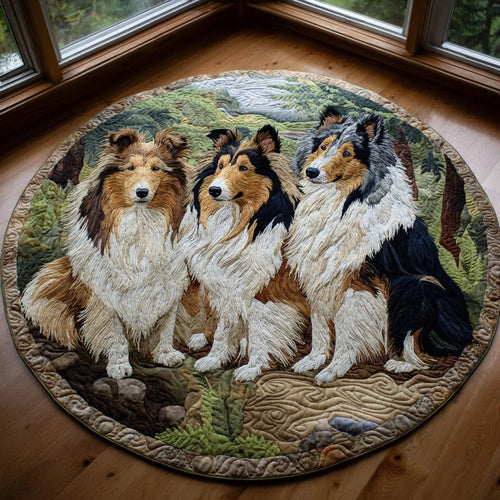 Sheltie Beauty Quilted Round Mat