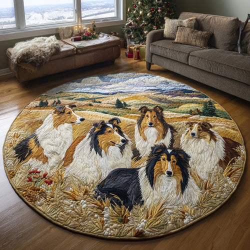 Sheltie Haven Quilted Round Mat
