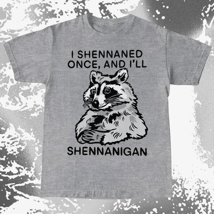 Raccoon Shenanigans T-Shirt, Sarcastic Humor Quote, Mischief Animal Art, funny meme tee gift (view 7)