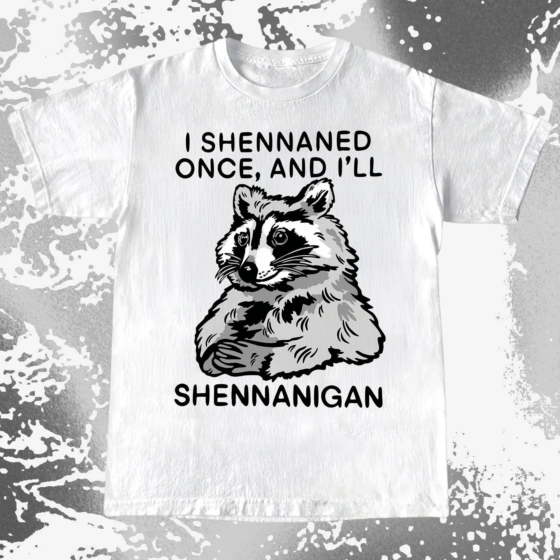Raccoon Shenanigans T-Shirt, Sarcastic Humor Quote, Mischief Animal Art, funny meme tee gift (view 8)