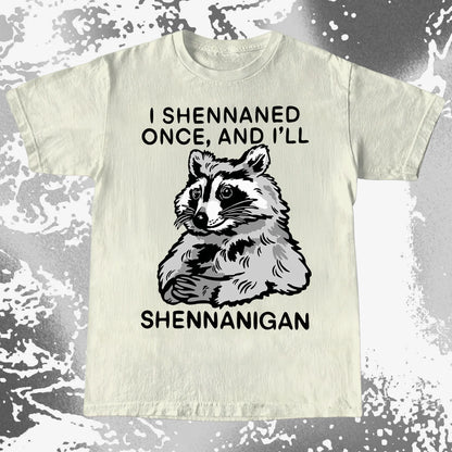 Raccoon Shenanigans T-Shirt, Sarcastic Humor Quote, Mischief Animal Art, funny meme tee gift (view 10)