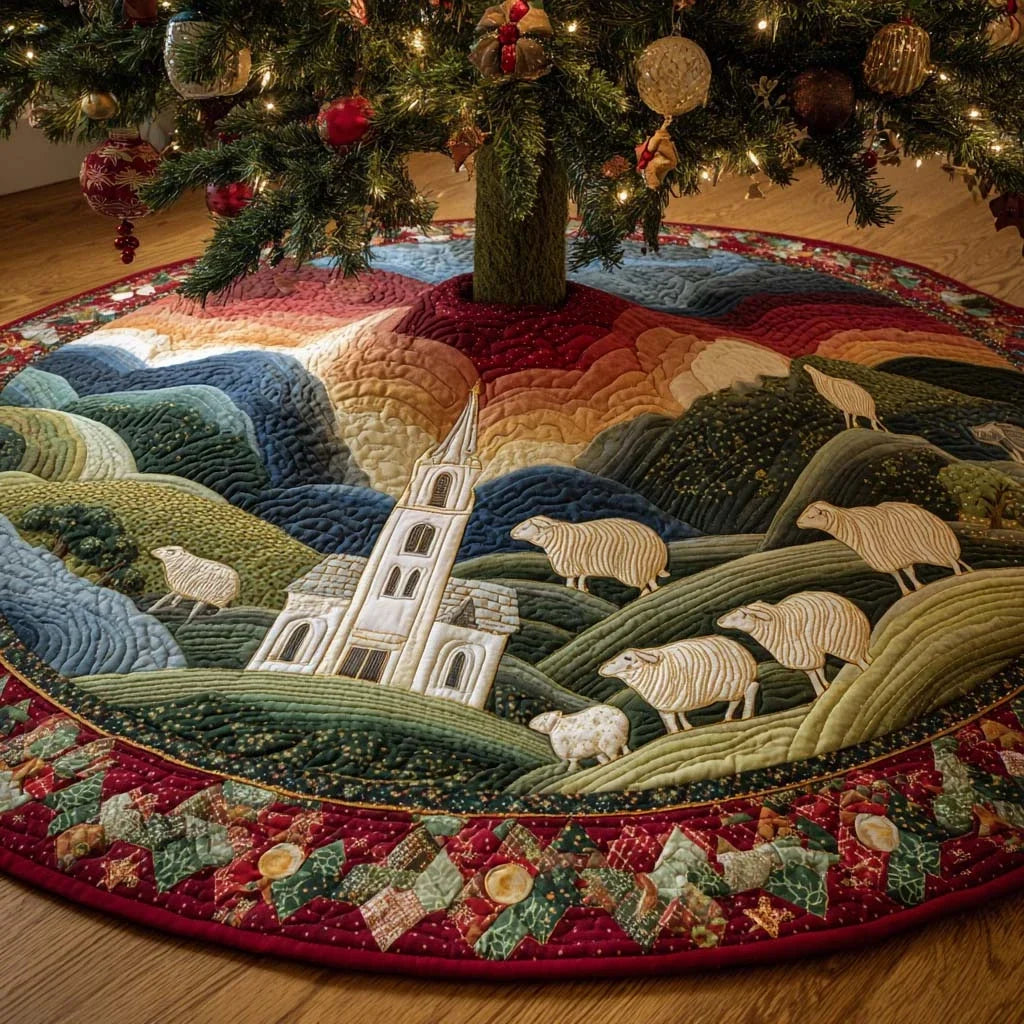 Shepherd Peace Quilted Tree Skirt