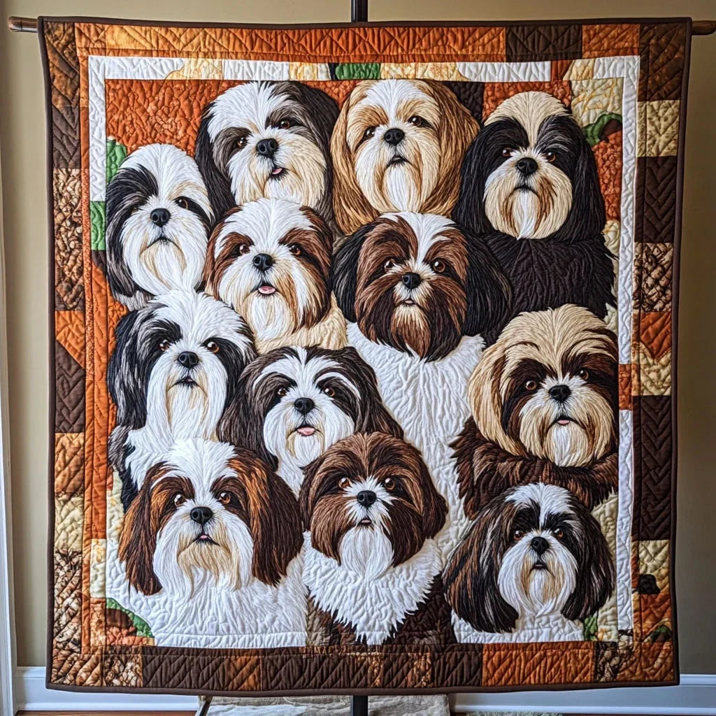 Shih Tzu Dream Quilt Blanket