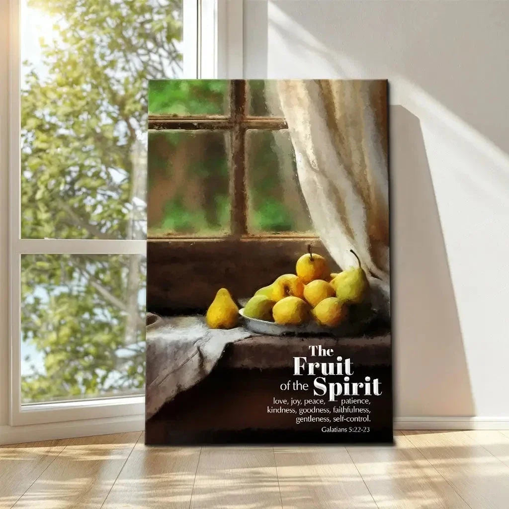 the fruit of the spirit wall art vintage window christian canvas art (view 6)