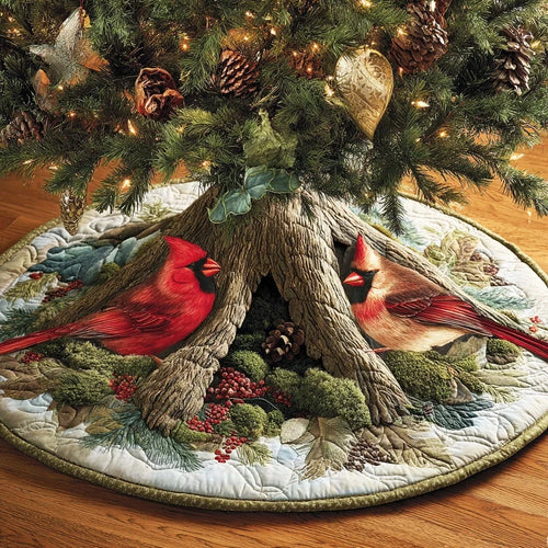 Silent Flight Night Christmas Quilted Tree Skirt