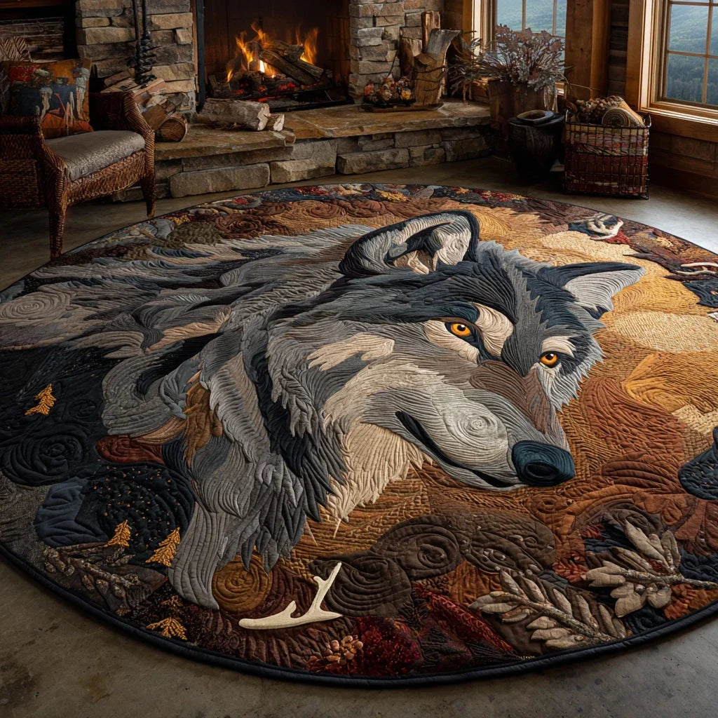 Silent Hunter Quilted Round Mat