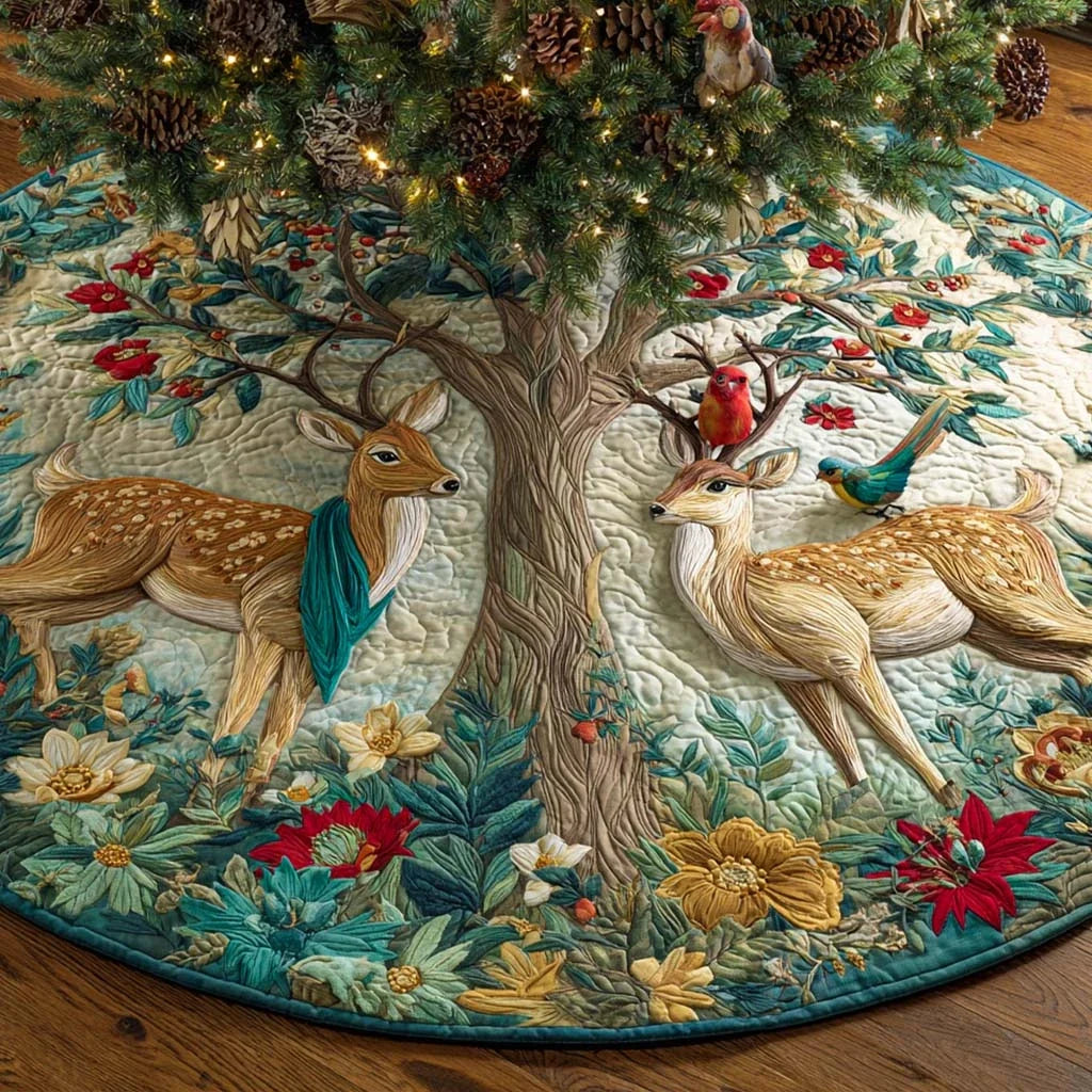 Silent Meadow Quilted Tree Skirt