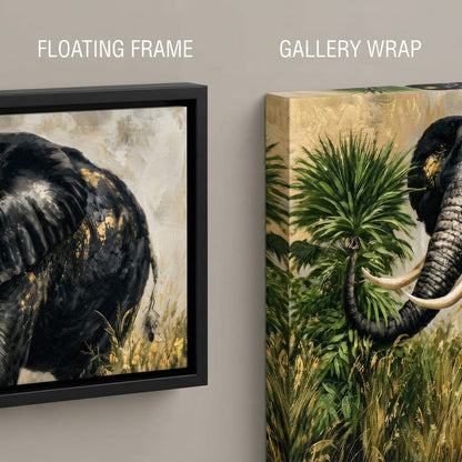 Silent Monarch of the Gilded Savanna Canvas Wall Art