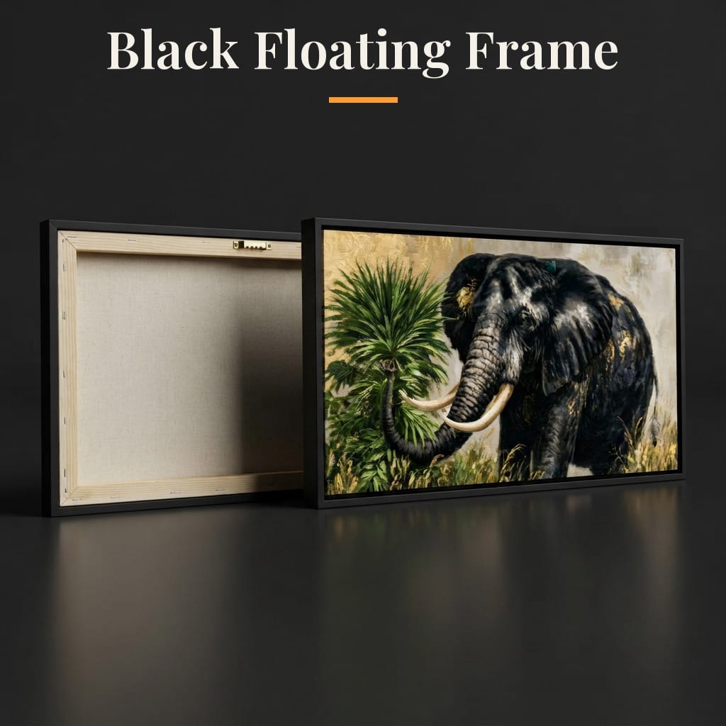 Silent Monarch of the Gilded Savanna Canvas Wall Art