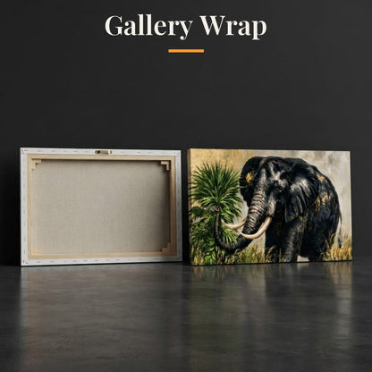 Silent Monarch of the Gilded Savanna Canvas Wall Art