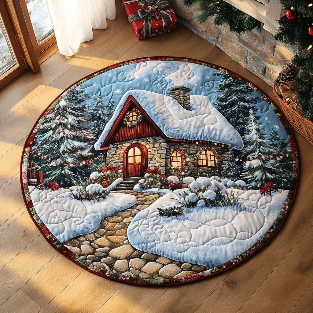 Silent Night Glow Quilted Round Mat