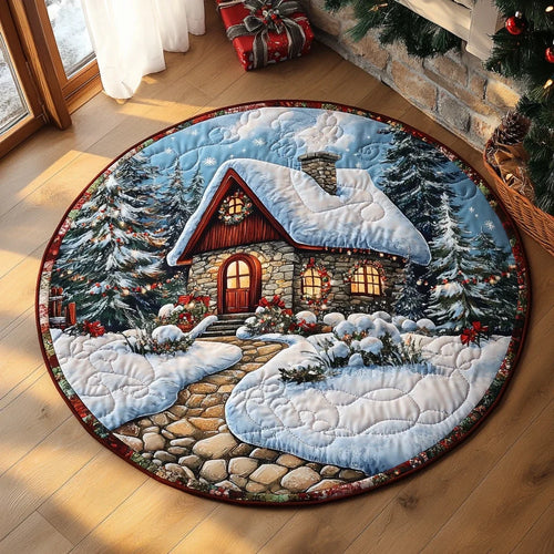 Silent Night Glow Quilted Round Mat