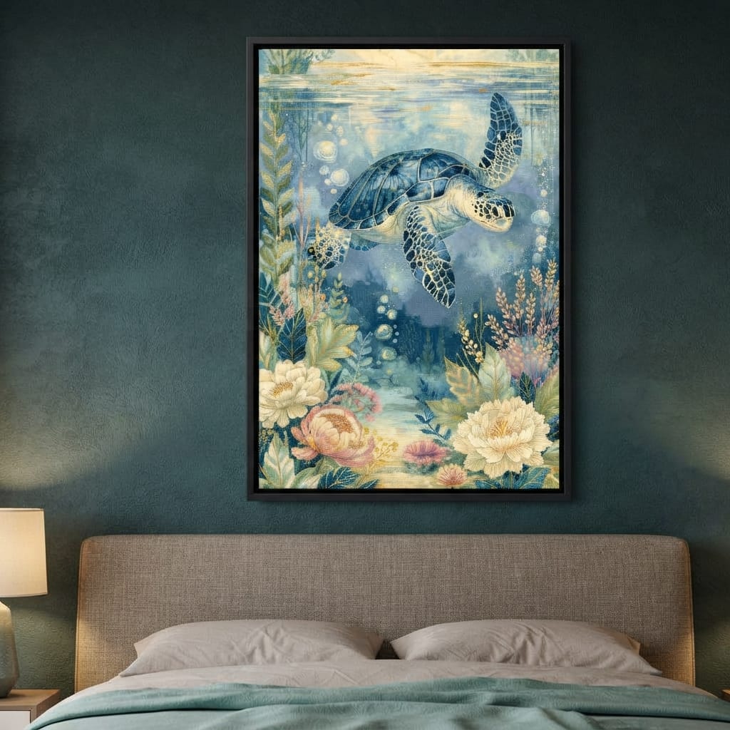 Silent Passage Through The Deep Sea Canvas Wall Art