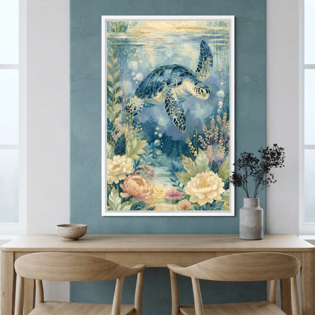 Silent Passage Through The Deep Sea Canvas Wall Art