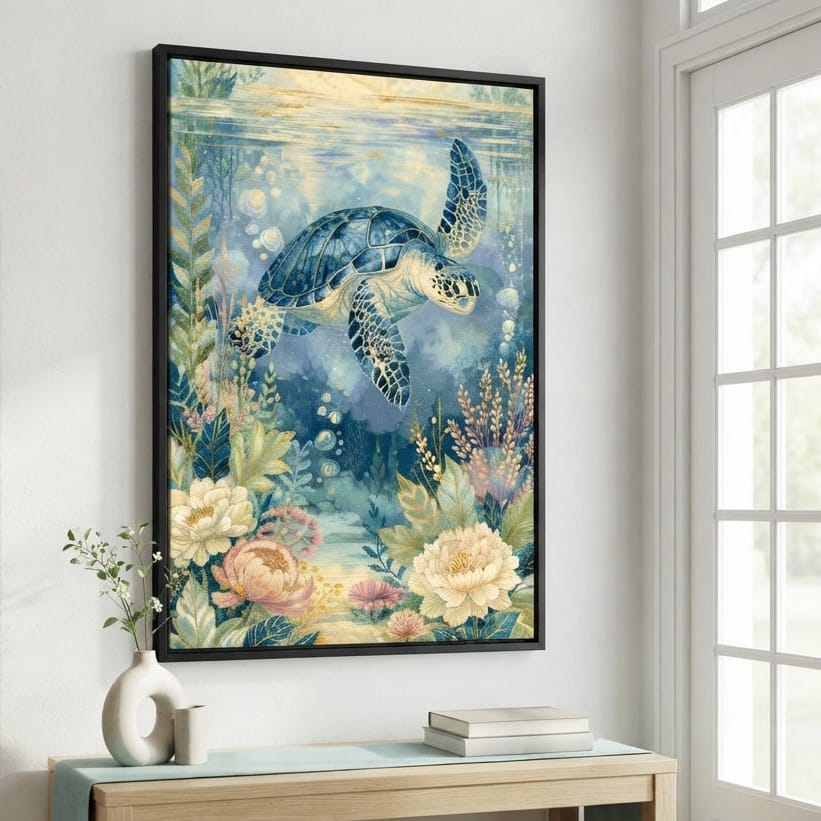 Silent Passage Through The Deep Sea Canvas Wall Art