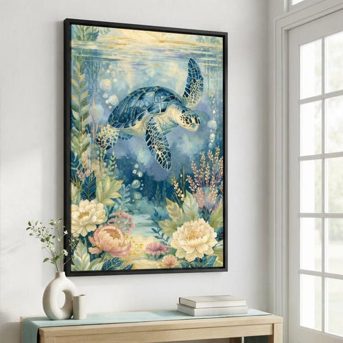 Silent Passage Through The Deep Sea Canvas Wall Art