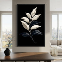 Silent Presence of Pale Leaves Canvas Wall Art