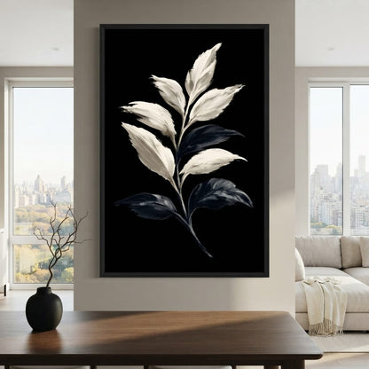 Silent Presence of Pale Leaves Canvas Wall Art