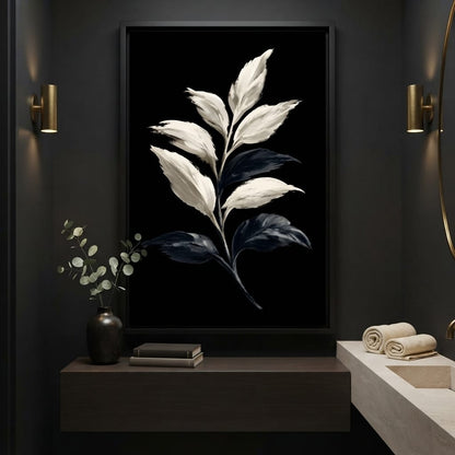 Silent Presence of Pale Leaves Canvas Wall Art
