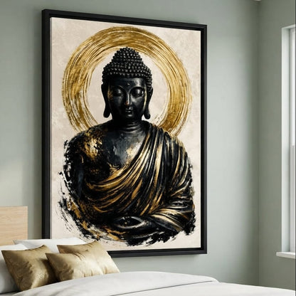 Silent Radiance of the Gilded Soul Canvas Wall Art