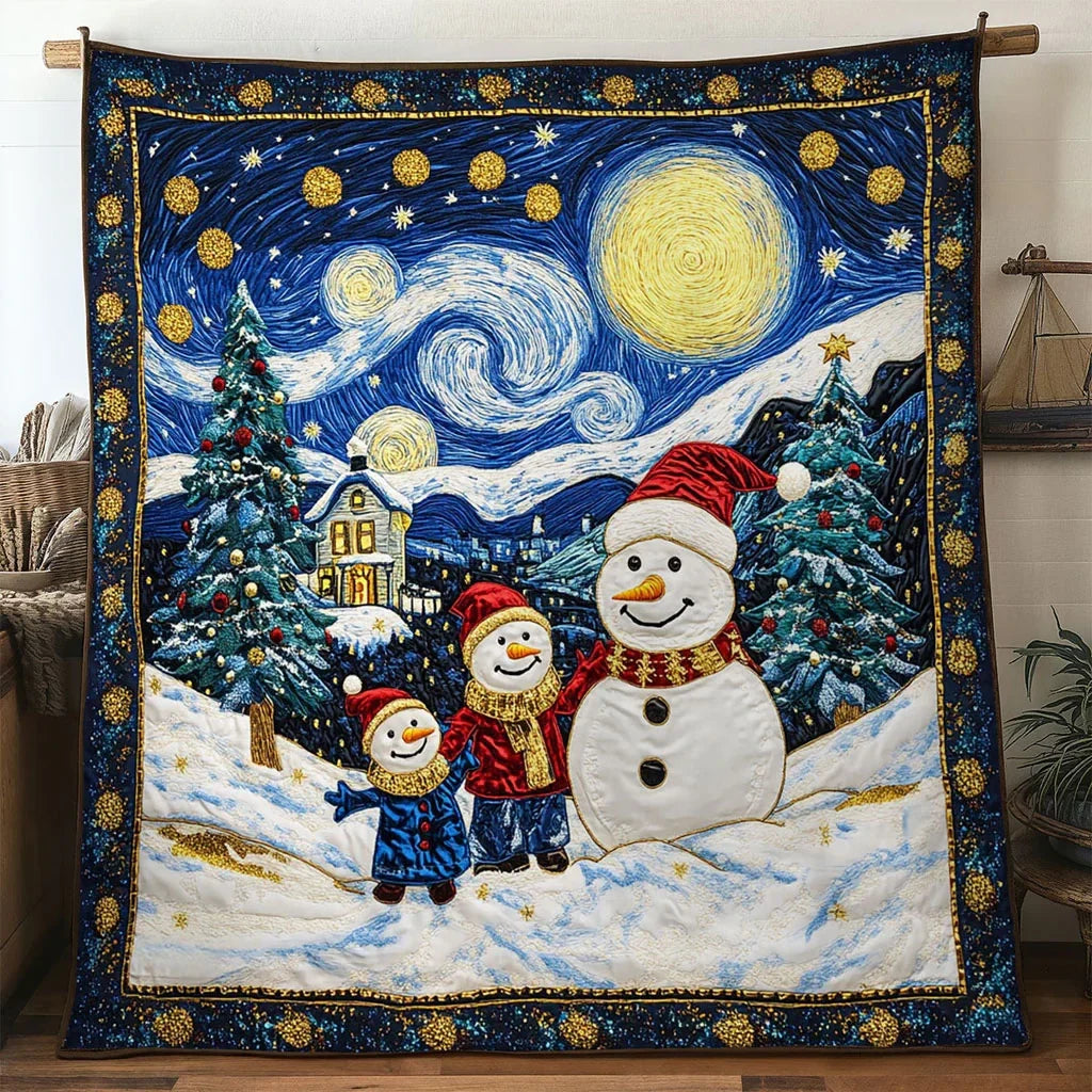 Silent Star Snowman Quilt Blanket