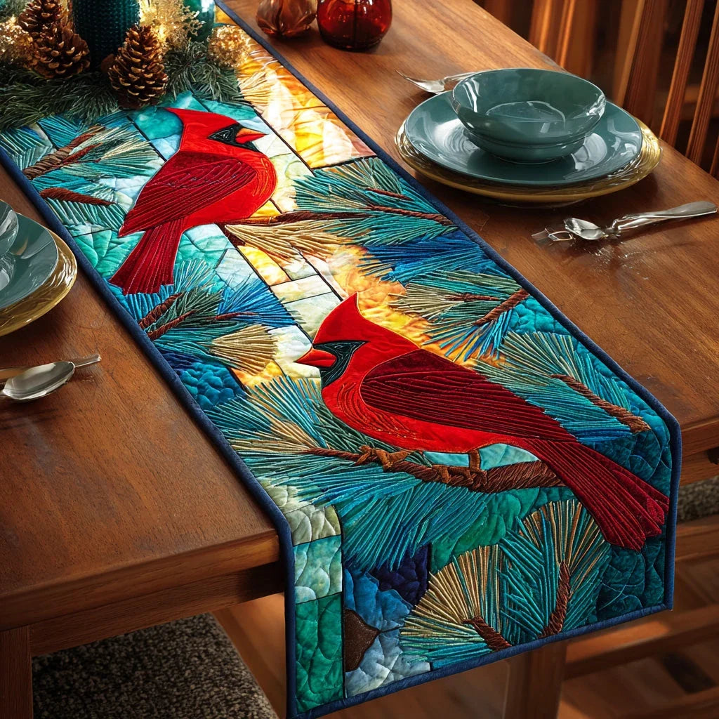 Silent Wing Grace Quilted Table Runner