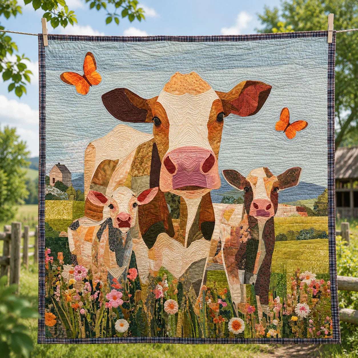 Silly Calf Quilt Blanket - Quilted Blanket by Wild and Way