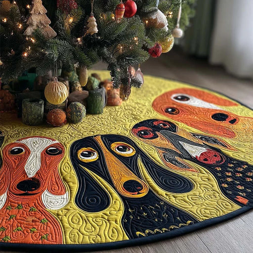 Silly Snouts Christmas Quilted Tree Skirt