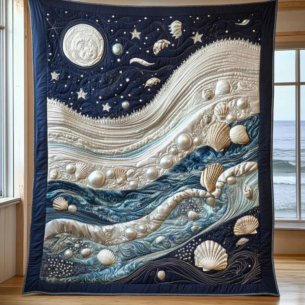 Silver Tide Quilt Blanket