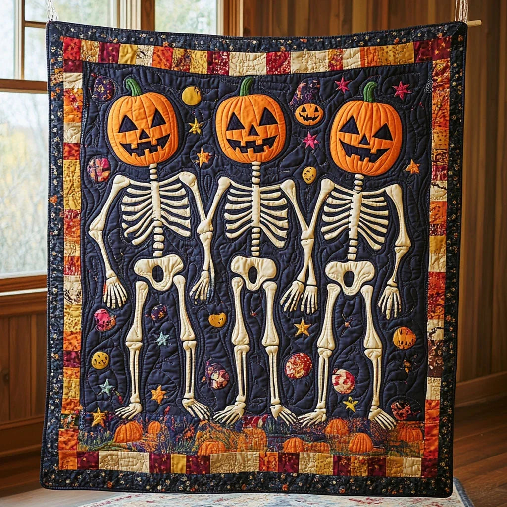Skeleton Shuffle Quilt Blanket