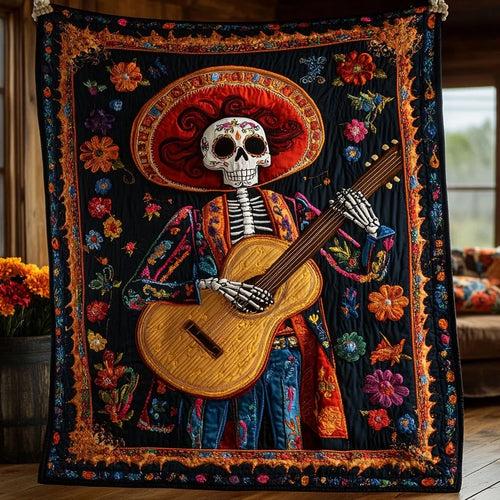 Skeleton Song Of Stars Quilt Blanket
