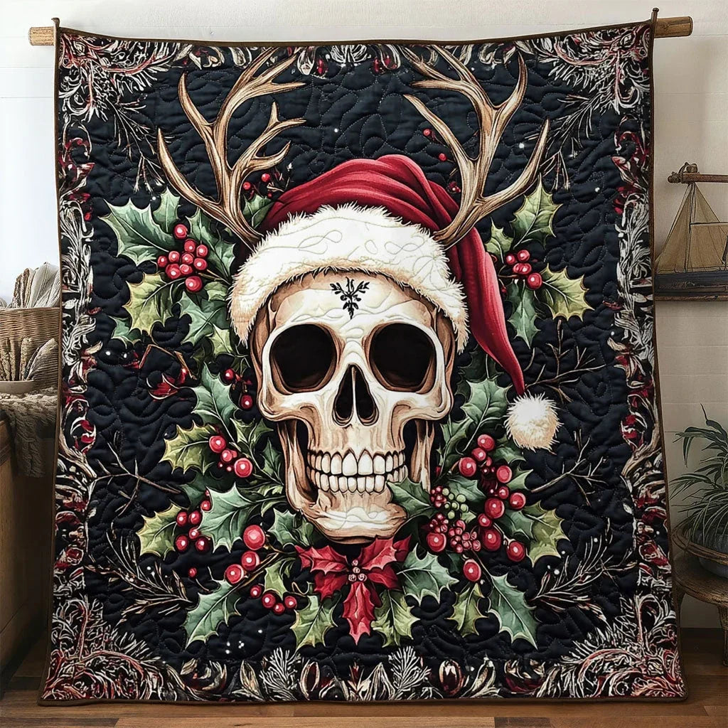 Skull Evergreen Charm Quilt Blanket