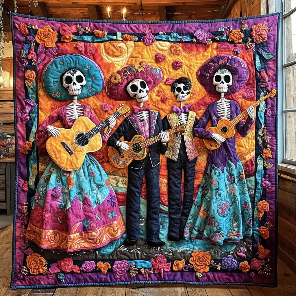 Skull Serenade Quilt Blanket