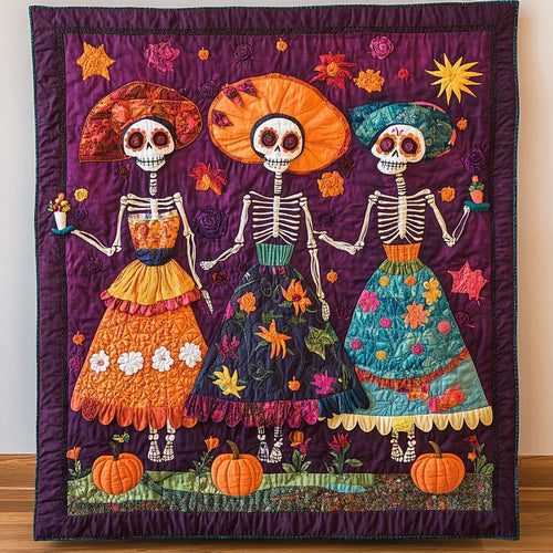 Skull Sisters Quilt Blanket