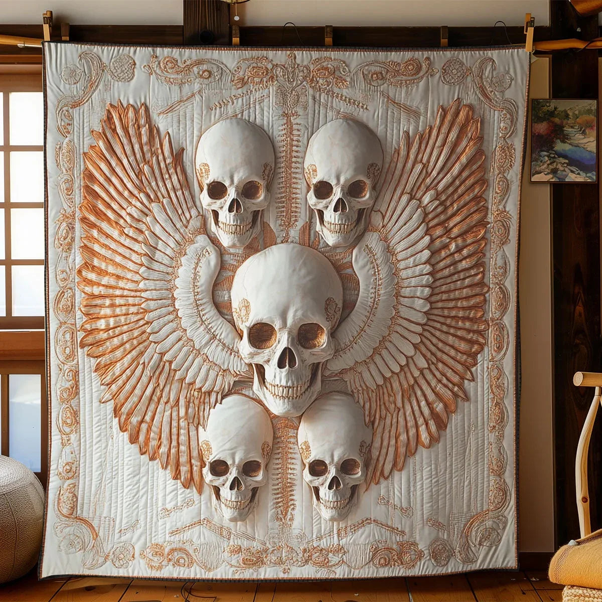 Skull Throne Quilt Blanket