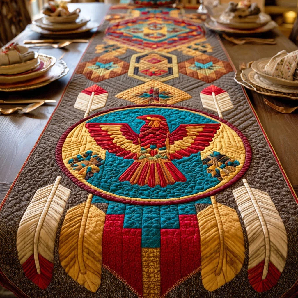 Sky Eagle Crest Quilted Table Runner