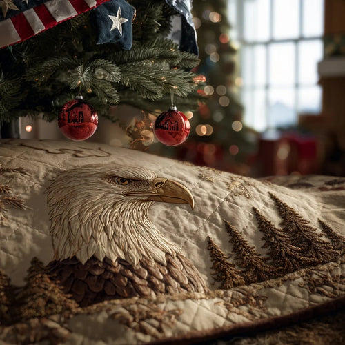 Sky Sentinel Christmas Quilted Tree Skirt