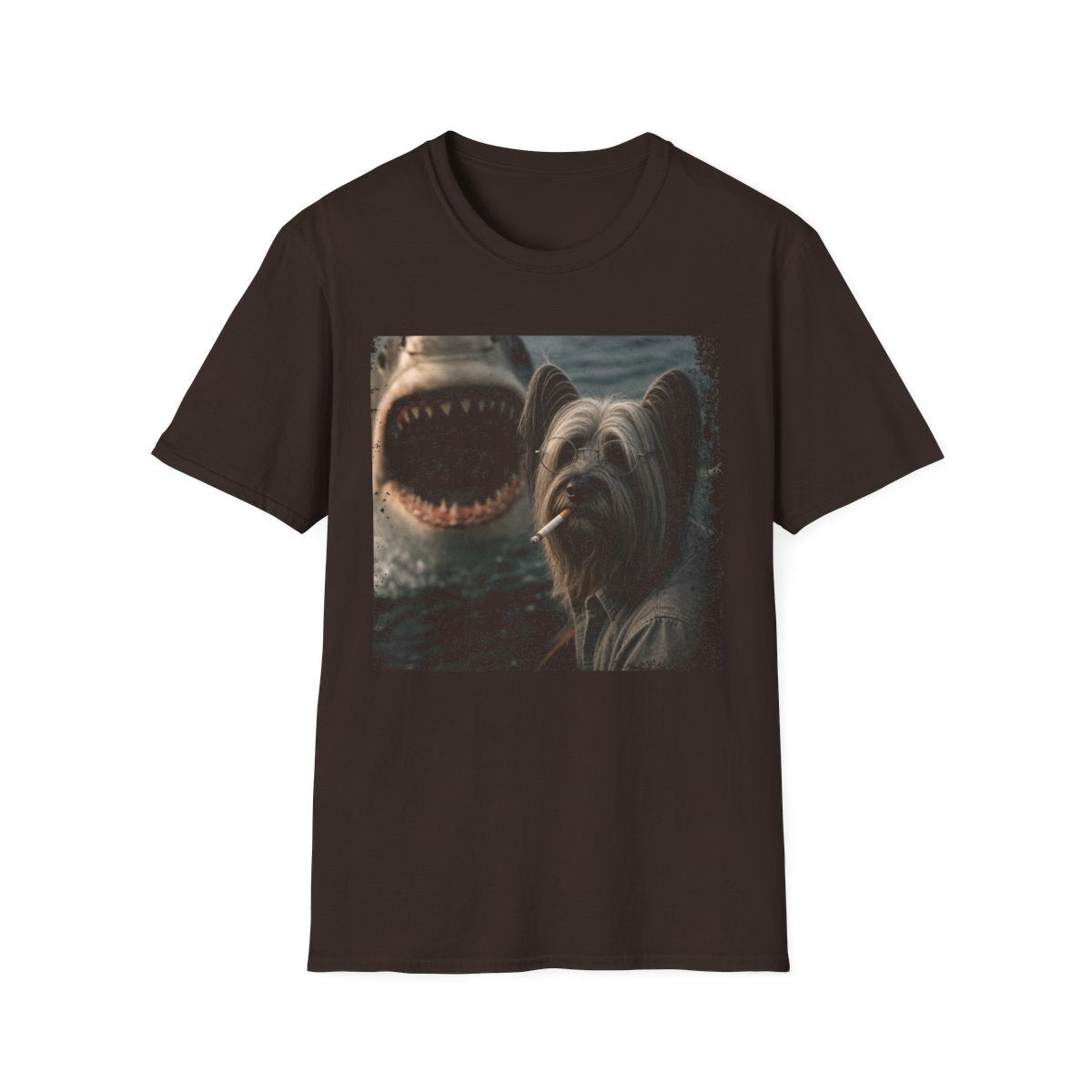 Skye Terrier and Shark Tee