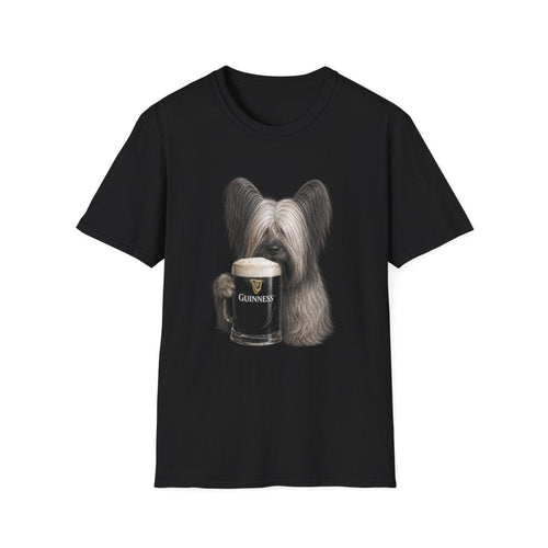 Skye Terrier With A Pint Tee