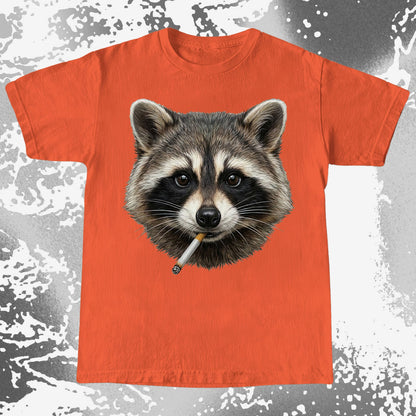 Smoking Raccoon T-Shirt, Midnight Mischief Attitude, Rebel Humor Art, funny meme tee gift (view 16)